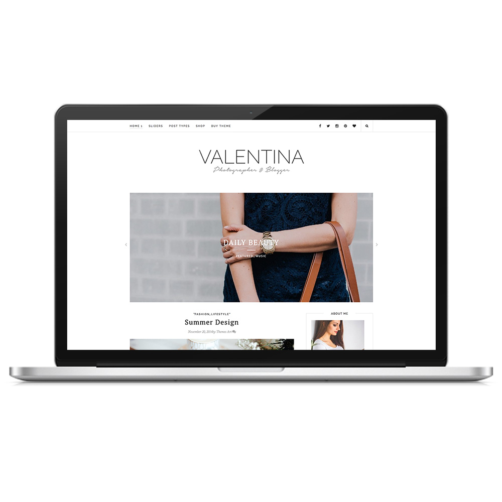 Valentina Modern & Clean WordPress Theme - Themes Art